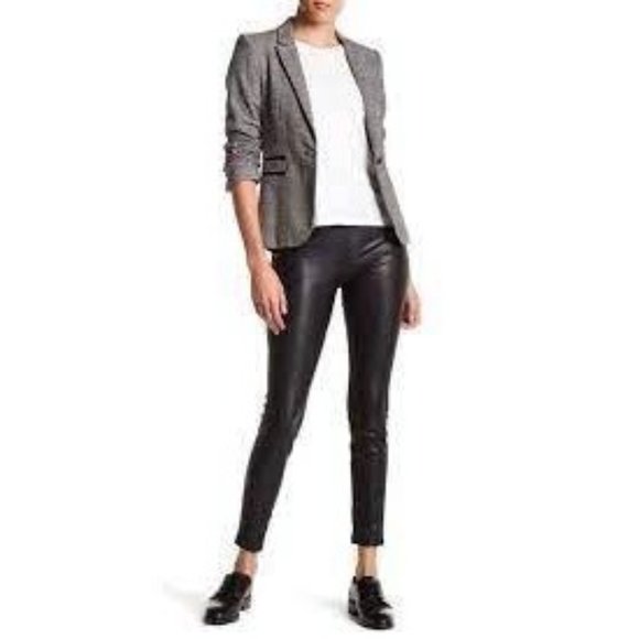 Blank NYC Happy Hour Black Vegan Leather Leggings Size 24 NEW - Picture 1 of 10
